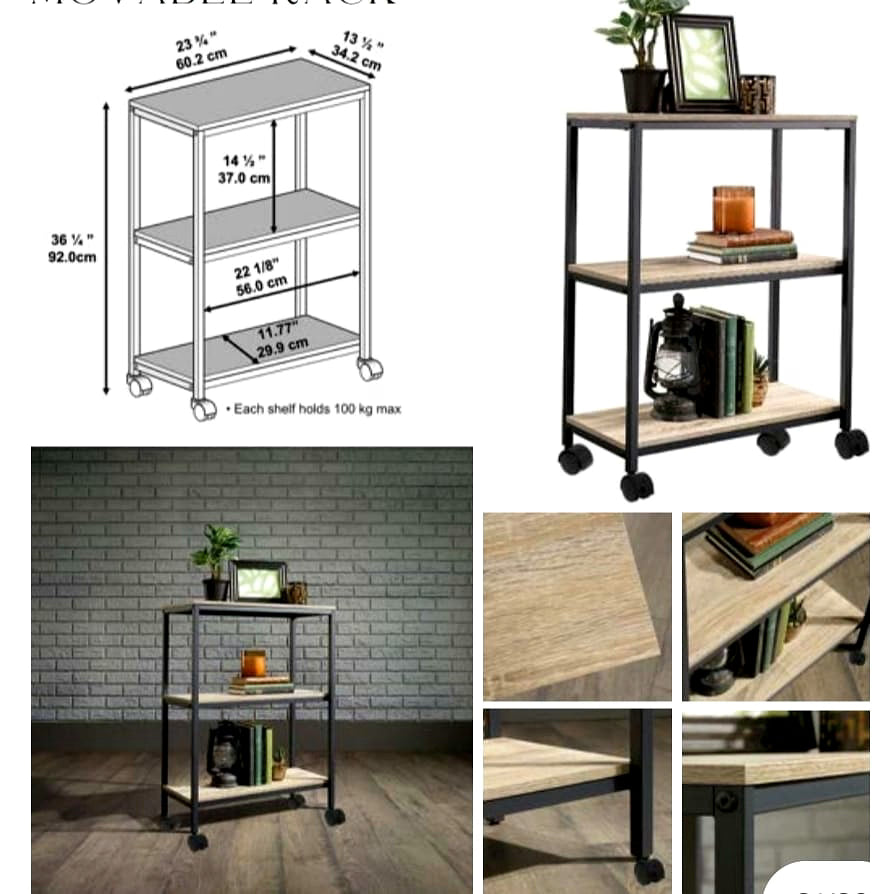 3 - Shelf Movable Rack