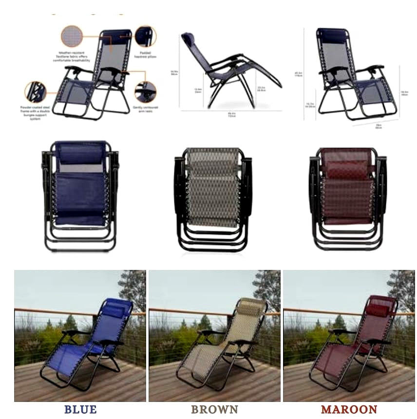FOLDING RECLINER CHAIR-BLUE