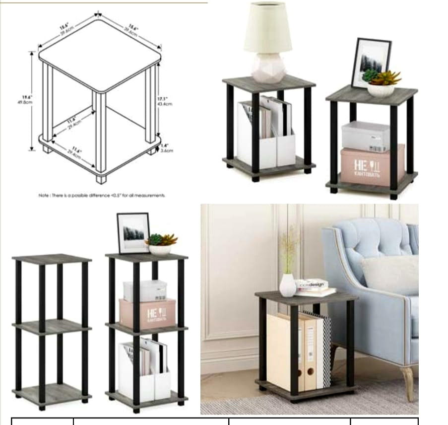 2 x 2 Tier End Table