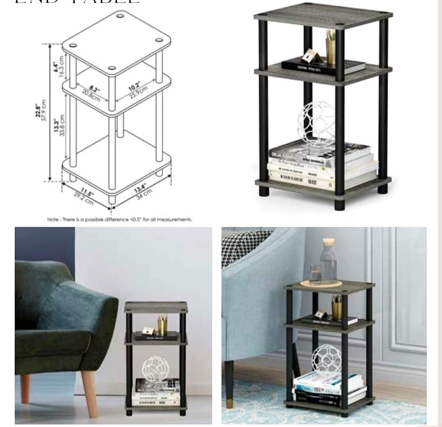 3 x Tier End Table