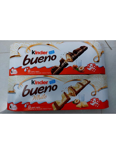 KINDER BUENO MILK AND HAZELNUT CHOCOLATE BAR