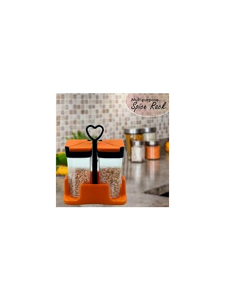 Bluekites Multipurpose Masala/ spice Rack Container With Tray- Set Of 2Pcs