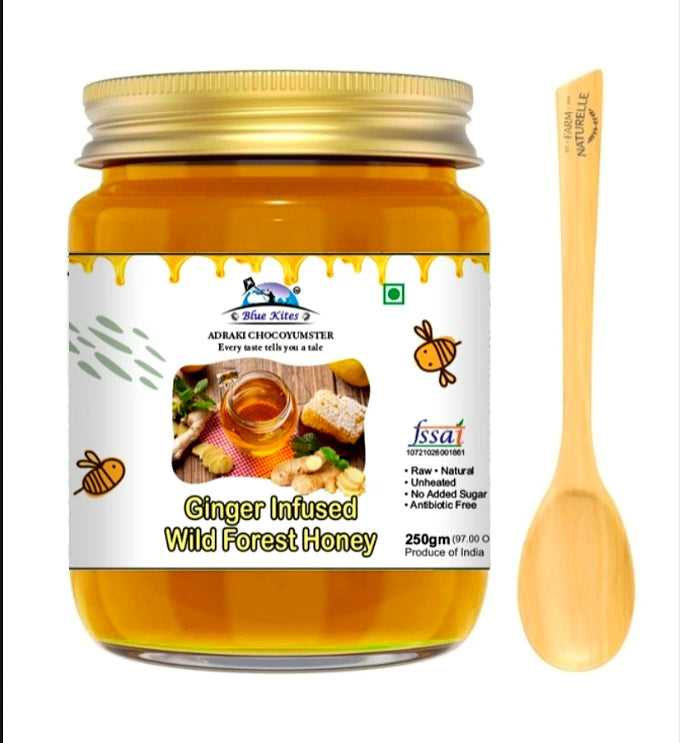 Bluekites Ginger Infused Honey 250g