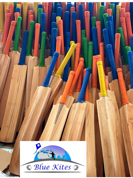 Bluekites cricket bat extra small season or matches ball double blade kashmiri willow