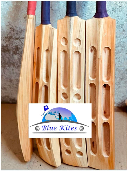 Bluekites cricket bat extra small season or matches ball double blade kashmiri willow